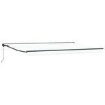 vidaXL Auvent Rétractable Blanc 500x300 cm tissu