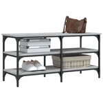 vidaXL Banc à chaussures sonoma gris 100x38 5x49 cm bois d'ingénierie
