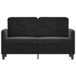 vidaXL Canapé à 2 places Noir 120 cm Velours
