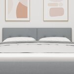 vidaXL Tête de lit LED gris clair avec boutons de 80 cm en tissu