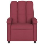 vidaXL Fauteuil inclinable Rouge bordeaux Tissu