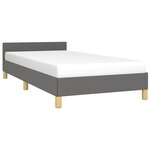 vidaXL Cadre de lit sans matelas gris foncé 90x190 cm tissu