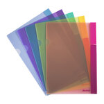 Chemises coin polypropylène 18/100e couleurs assorties - paquet de 24 - color collection tarifold a4