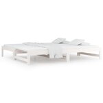 vidaXL Lit coulissant Blanc 2x(90x200) cm Bois de pin massif