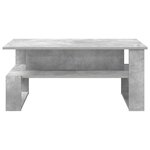 vidaXL Table basse Gris béton 90 x 50 x 40 cm Bois d'ingénierie