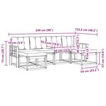 vidaXL Ensemble de canapés d'extérieur 6 Pièces Naturel et Beige