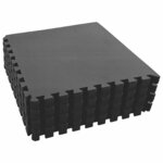 vidaXL Tapis de sol de piscine 24 Pièces Noir 8 64 ㎡ Mousse EVA