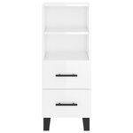 vidaXL Buffet haut Blanc brillant 34 5x34x180 cm Bois d'ingénierie