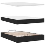 VidaXL Cadre de lit ottoman avec matelas noir 140x190 cm tissu