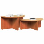 vidaXL Table basse 2 Pièces Brun cire Bois massif en pin