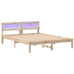vidaXL Cadre de lit avec tête de lit Marron 150 x 200 cm Pin massif