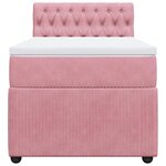 vidaXL Sommier à lattes de lit et matelas Rose 80x200 cm Velours