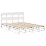 vidaXL Cadre de lit sans matelas blanc 160x200 cm bois de pin massif