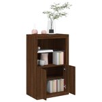 vidaXL Armoire latérale avec lumières LED chêne marron bois ingénierie
