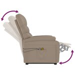 vidaXL Fauteuil de massage Cappuccino Similicuir
