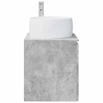 vidaXL Vanité de lavabo mural Gris béton 49 5 x 44 5 x 66 cm