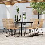 vidaXL Ensemble à manger de jardin 7 Pièces Chêne