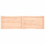 vidaXL Dessus de table bois massif non traité bordure assortie