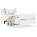 vidaXL Cadre de lit sans matelas blanc 90x190 cm bois de pin massif