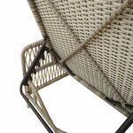 vidaXL Chaise longue avec coussin Gris clair 157 x 55 x 92cm polyrotin