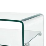 vidaXL Table basse Clair 98x45x31 cm Verre trempé