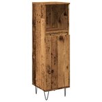 vidaXL Armoire de salle de bain vieux bois 30x30x100cm bois ingénierie