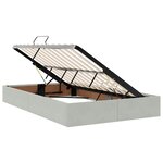 vidaXL Lit de Rangement avec matelas Gris clair 120 x 200 cm Velours