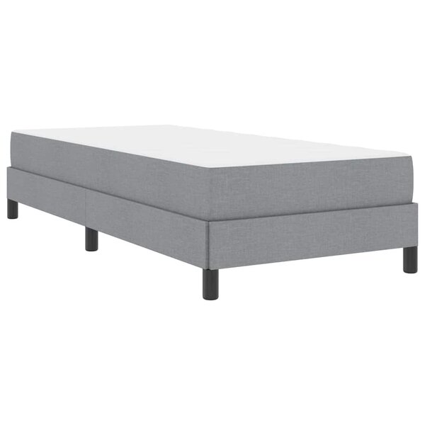 vidaXL Lit à ressorts avec matelas Gris clair 100 x 200 cm tissu