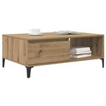 vidaXL Table basse chêne artisanal 90 x 60 x 35 cm Bois d'ingénierie
