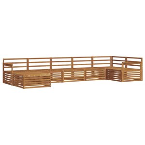 vidaXL Ensemble de canapés d'extérieur 7 Pièces Naturel
