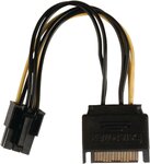 Adaptateur alimentation S-ATA vers PCI-Express 6 pins