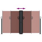 vidaXL Auvent latéral rétractable marron 140x1200 cm