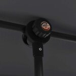 vidaXL Parasol de jardin avec mât en aluminium 2x1 5 m Noir