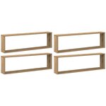 vidaXL Étagères cube murales 4 Pièces chêne artisanal 100x15x30 cm