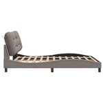 vidaXL Cadre de lit sans matelas Hvar taupe 160x200 cm tissu