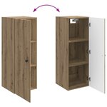vidaXL Armoire Murale Chêne artisanal 33 x 34 5 x 90 cm