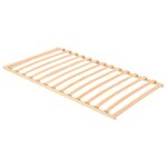 vidaXL Sommier à lattes Marron 100 x 190 cm Bois de hêtre massif
