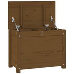 vidaXL Boîte de rangement Marron miel 60x32x45 5 cm Bois massif de pin