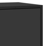 vidaXL Buffet noir 68x35x76 cm bois d'ingénierie et métal