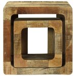 vidaXL Meuble TV 2 Pièces Marron Bois de manguier brut massif