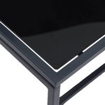 vidaXL Transats avec table 3 Pièces Noir et anthracite 197 x 54 x 86 cm