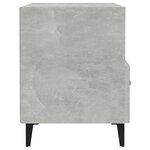 vidaXL Table de chevet Gris béton Bois d'ingénierie