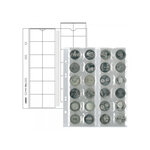 Feuilles numismatiques Multi-Collect pour 24 monnaies jusqu'à 34 mm. Intercalaires - Rouge