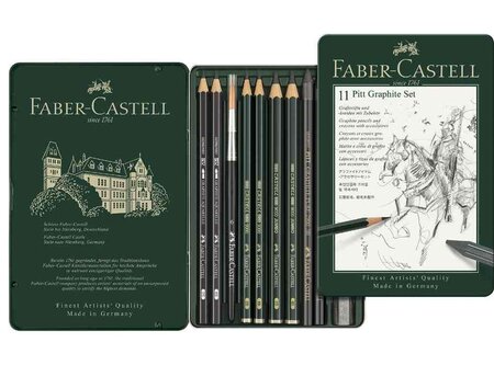 Kit PITT GRAPHITE petit, étui de 11 pièces FABER-CASTELL