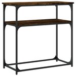 vidaXL Table console chêne fumé 75x35 5x75 cm bois d'ingénierie