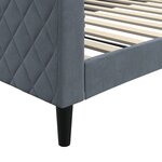 vidaXL Lit de repos sans matelas gris foncé 100x200 cm velours