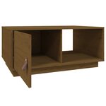 vidaXL Table basse Marron miel 80x50x35 5 cm Bois massif de pin