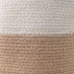 vidaXL Ensemble de Pots à Plantes 2 Pièces Naturel et Blanc Ø 28 x 28 cm