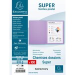 Paquet 100 Chemises Super 210 - 24x32cm - Ivoire - X 5 - Exacompta