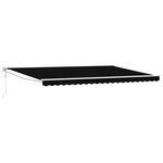 Auvent rétractable automatique vidaXL Noir 500x300 cm